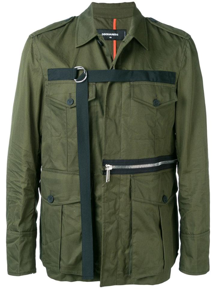 Dsquared2 D-ring Strap Military Jacket - Green