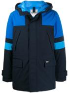 Kenzo Langer Colour Block Parka - Blue