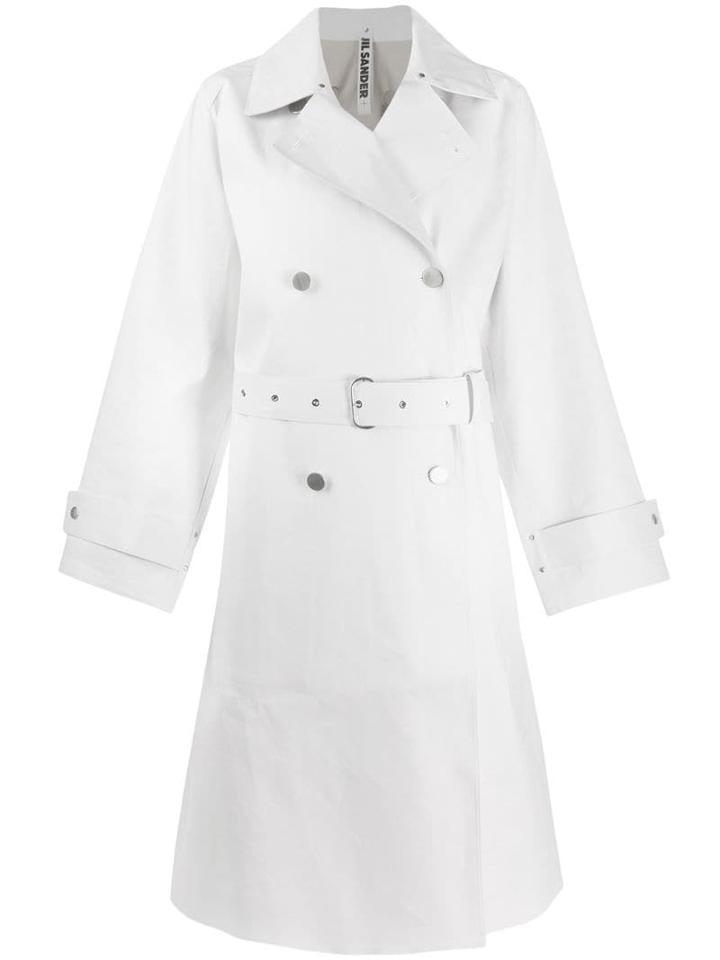 Jil Sander Double-breasted Trench Coat - White
