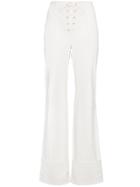 Skiim Leather Lace Up Trousers - White