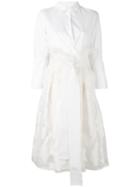 Sara Roka - Floral Lace Shirt Dress - Women - Cotton/polyamide/spandex/elastane - 42, White, Cotton/polyamide/spandex/elastane