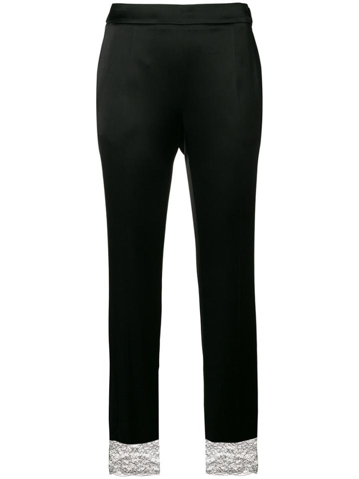 Lanvin Lace Hem Trousers - Black