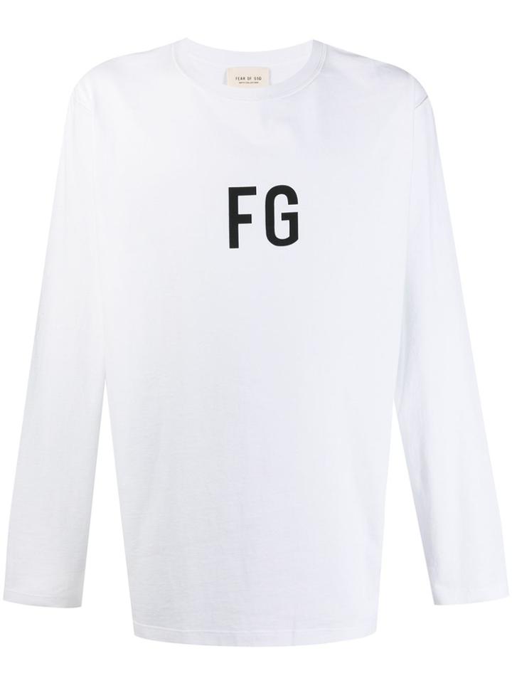 Fear Of God Fg Print Long Sleeve Top - White