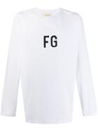 Fear Of God Fg Print Long Sleeve Top - White