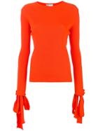 Jw Anderson Tied Sleeve Sweater - Orange