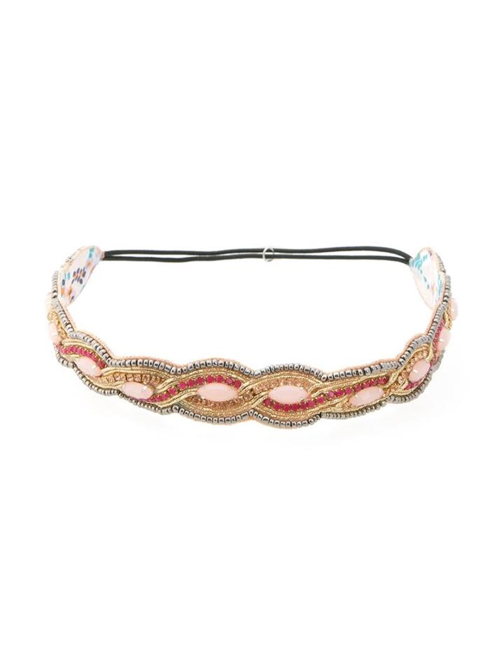 Serpui Embellished Headband, Women's, Grey, Other Fibres