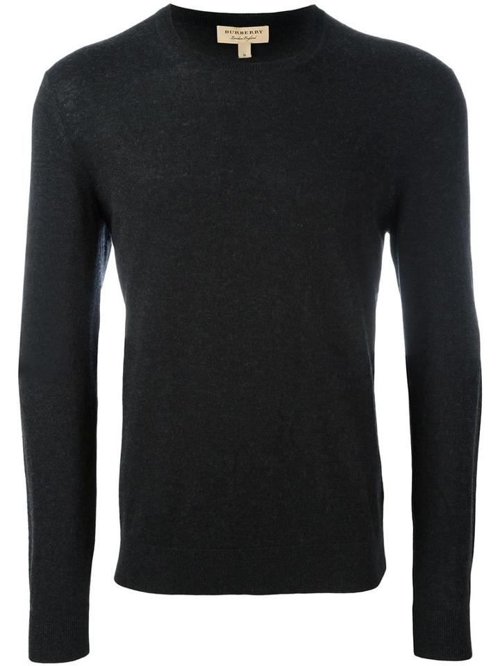 Burberry Crew Neck Sweatshirt, Men's, Size: Xxl, Grey, Cotton/cashmere