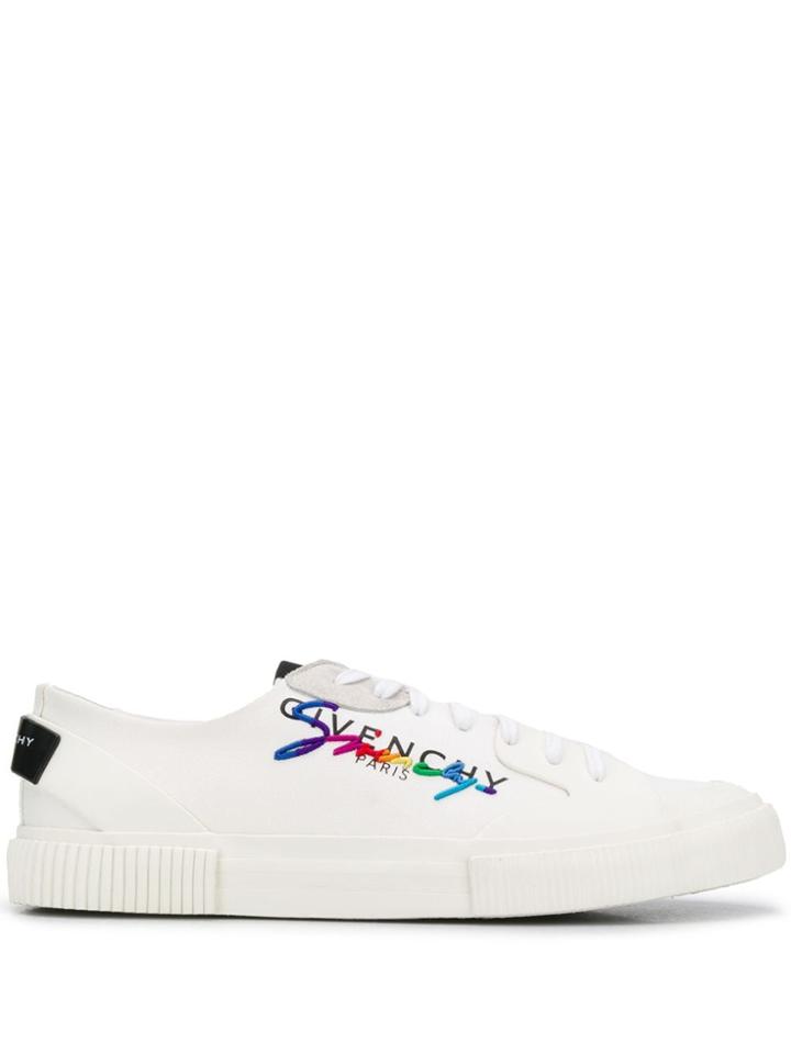Givenchy Embroidered Detail Low-top Trainers - White