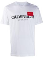Calvin Klein Reverse Logo Print T-shirt - White