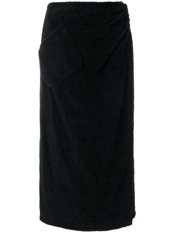 Chanel Pre-owned 1992 Wrapped Midi Skirt - Black