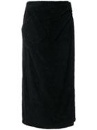 Chanel Pre-owned 1992 Wrapped Midi Skirt - Black