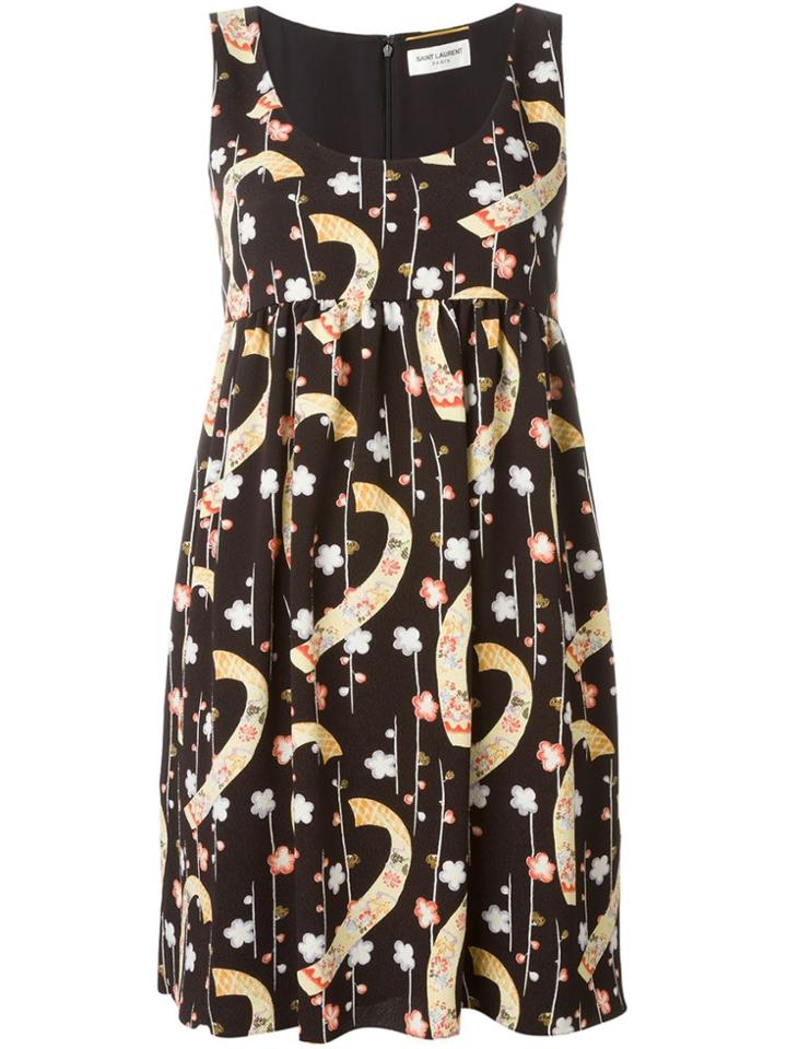 Saint Laurent Sleeveless Flared Dress - Black
