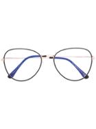 Tom Ford Eyewear Aviator Frames Glasses - Black