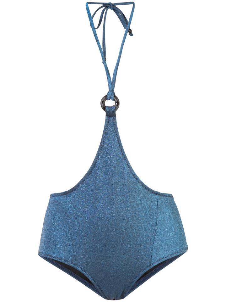 Morgan Lane Harley High-waist Bikini Bottom - Blue