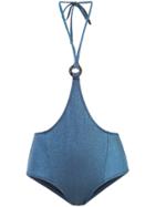Morgan Lane Harley High-waist Bikini Bottom - Blue