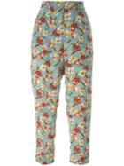 Jean Paul Gaultier Vintage 1991 Floral Print Trousers, Women's, Size: 40