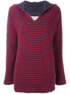 Zoe Karssen Striped Hoodie, Women's, Size: Xs, Red, Cotton/polyamide
