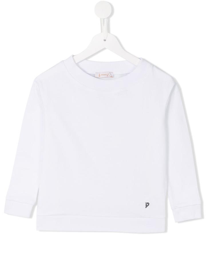 Dondup Kids Plain Sweatshirt, Girl's, Size: 8 Yrs, White