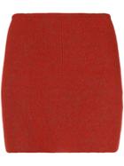 Yeezy High Rise Mini Skirt - Red