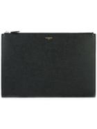 Givenchy Large Zip Pouch, Men's, Black, Calf Leather