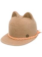 Maison Michel Animal Ear Cap - Brown