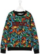 Kenzo Kids Teen Dragon-print Sweatshirt - Black