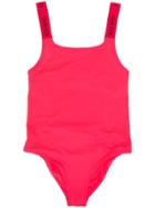 Calvin Klein Kids Logo Swimsuit - Pink