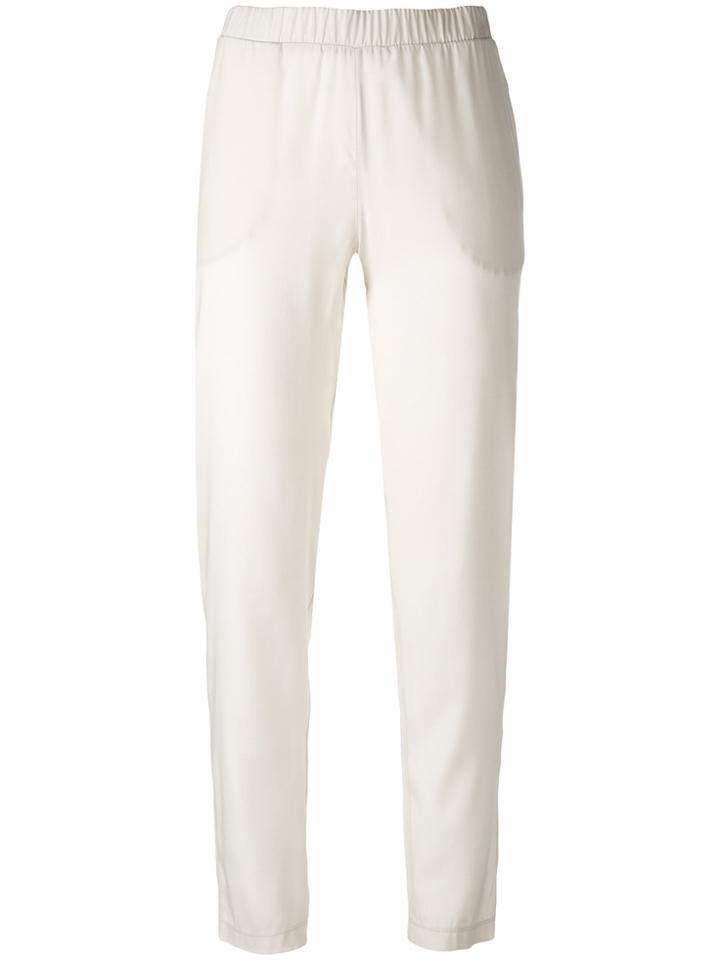 Le Tricot Perugia Casual Slim-fit Trousers - Nude & Neutrals