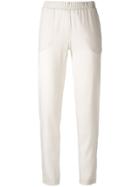 Le Tricot Perugia Casual Slim-fit Trousers - Nude & Neutrals