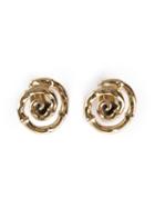 Yves Saint Laurent Vintage Bamboo Spiral Earrings, Women's