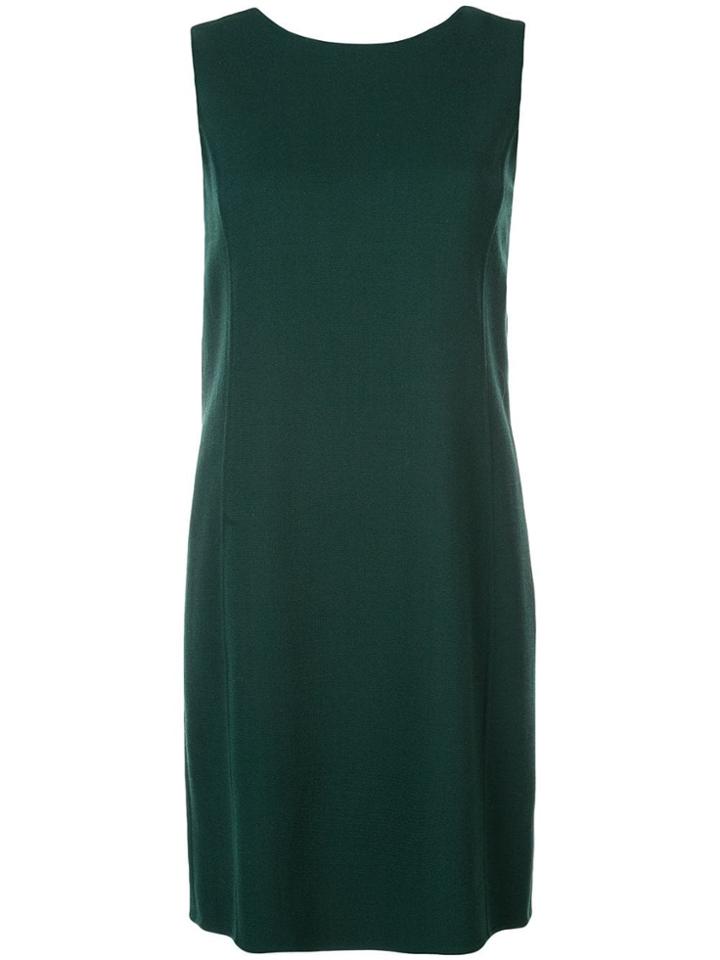 Oscar De La Renta Scarf Detail Shift Dress - Green