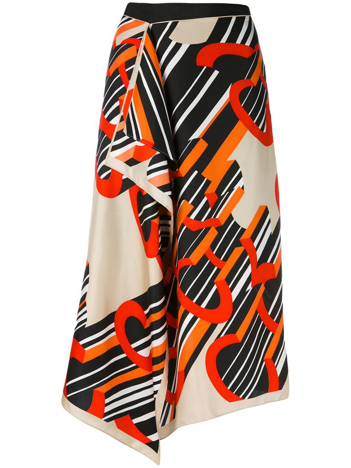 Carven - Printed Wrap Skirt - Women - Silk/polyester/acetate - 36, Silk/polyester/acetate