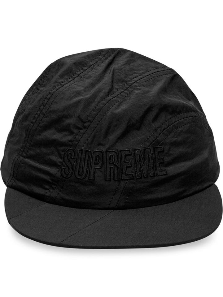 Supreme Diagonal Stripe Nylon Hat - Black
