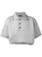 Raf Simons - Cropped Polo Shirt - Men - Polypropylene - One Size, Grey, Polypropylene