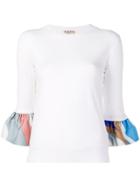 Emilio Pucci Contrasting Sleeves Jumper - White