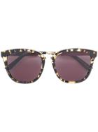 Gucci Eyewear Tortoisehell Engraved Arm Sunglasses - Brown
