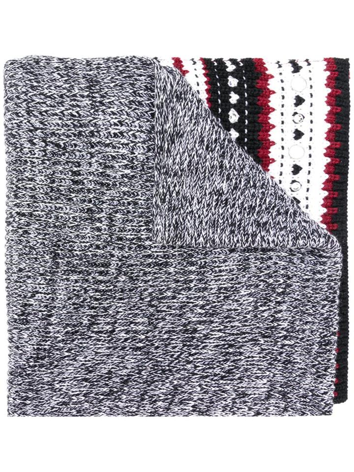 Dondup Embellished Hem Scarf - Black