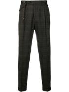 Berwich Checked Tailored Trousers - Grey