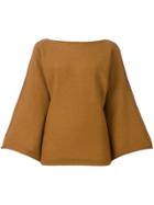 Sonia Rykiel Cashmere Bell Longsleeves Knitted Blouse - Nude &