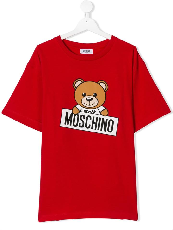 Moschino Kids Toy Bear T-shirt - Red