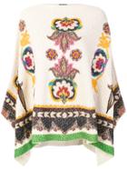 Etro Knitted Print Cape - Nude & Neutrals