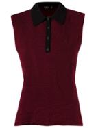 Gig Sleeveless Polo Shirt, Women's, Size: G, Red, Elastodiene/polyamide/viscose