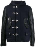 Balmain Bi-material Hooded Jacket - Blue