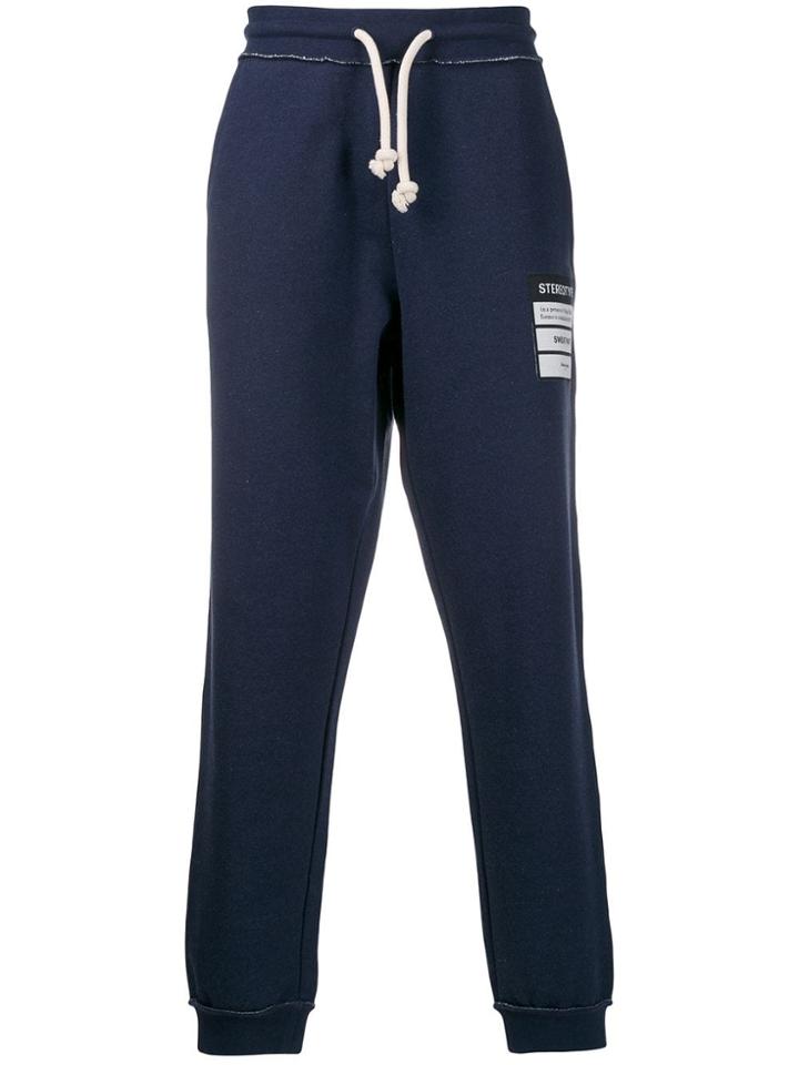 Maison Margiela Tapered Sweatpants - Blue