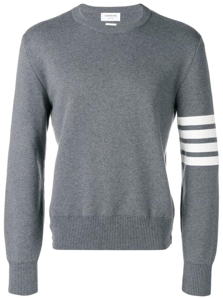 Thom Browne 4-bar Milano Stitch Pullover - Grey