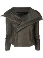 Rick Owens Leather Jacket - Grey