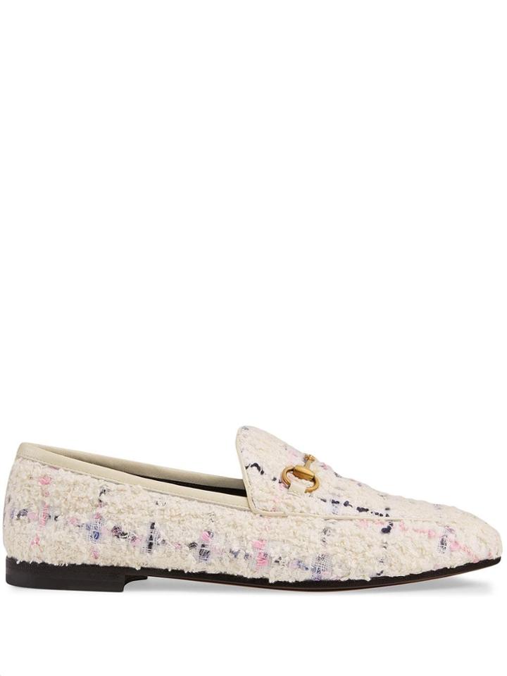 Gucci Gucci Jordaan Tweed Loafer - White