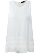Proenza Schouler Embroidered Tank Top, Women's, Size: 4, White, Rayon/silk