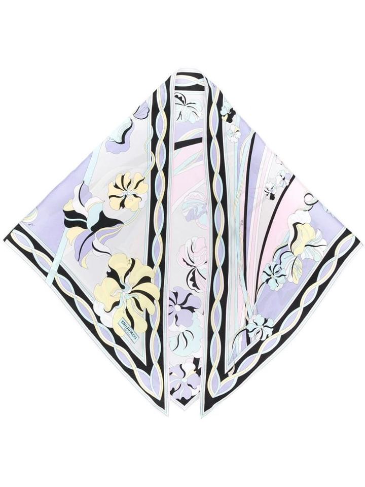 Emilio Pucci Hanami Print Scarf - Purple