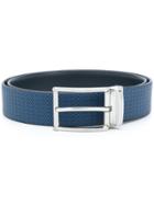 Canali Reversible Buckled Belt - Blue